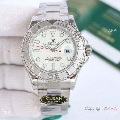 Clean Factory Super Clone Rolex Yacht-Master 40 watch 904L Steel Case Beige Dial